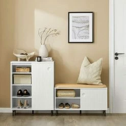SoBuy Shoe Cabinet Sideboard With Sliding Doors,FSB62-W 7 SoBuy Shoe Cabinet Sideboard With Sliding Doors,FSB62-W -SOBUY Shop 68157125 3