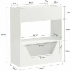 SoBuy 3 Tiers Book Shelf Toy Shelf Storage,KMB51-W 3 SoBuy 3 Tiers Book Shelf Toy Shelf Storage,KMB51-W -SOBUY Shop 68335794 4