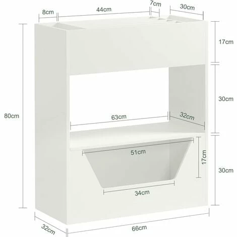 SoBuy 3 Tiers Book Shelf Toy Shelf Storage,KMB51-W SoBuy 3 Tiers Book Shelf Toy Shelf Storage,KMB51-W -SOBUY Shop 68335794 4