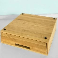 SoBuy Bamboo Coffee Pods & Capsules Teabags Drawer Organizer Holder,FRG70-N -SOBUY Shop 6968525 5