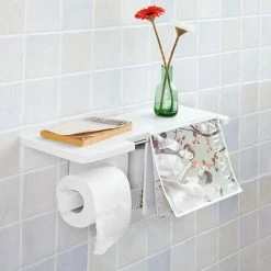 SoBuy Wood Wall Mounted Bathroom Toilet Paper Roll Holder,FRG175-W 7 SoBuy Wood Wall Mounted Bathroom Toilet Paper Roll Holder,FRG175-W -SOBUY Shop 6968534 3