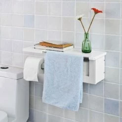 SoBuy Wood Wall Mounted Bathroom Toilet Paper Roll Holder,FRG175-W 8 SoBuy Wood Wall Mounted Bathroom Toilet Paper Roll Holder,FRG175-W -SOBUY Shop 6968534 4