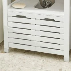 SoBuy Under Sink Cabinet With Double Slatted Doors,BZR58-W -SOBUY Shop 70103342 5