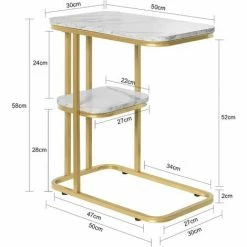SoBuy Side Table With 2 Shelves,FBT110-G -SOBUY Shop 70187116 4