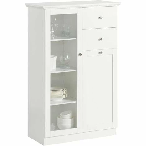 SoBuy Sideboard With 2 Doors And 2 Drawers,FSB32-W 1 SoBuy Sideboard With 2 Doors And 2 Drawers,FSB32-W
