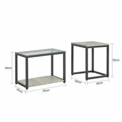 SoBuy Nesting Tables Set Of 2 Coffee Table,FBT35-HG 2 SoBuy Nesting Tables Set Of 2 Coffee Table,FBT35-HG -SOBUY Shop 71973137 3