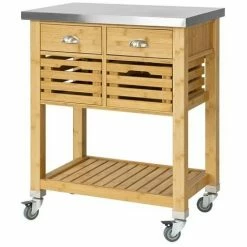 SoBuy Kitchen Serving Trolley Cart Storage Cabinet With DrawerS, FKW40-N