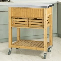 SoBuy Kitchen Serving Trolley Cart Storage Cabinet With DrawerS, FKW40-N -SOBUY Shop 7564819 4