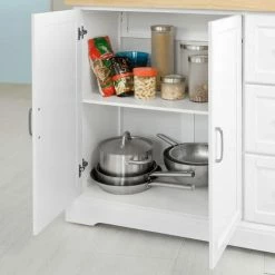 SoBuy Extendable Kitchen Trolley Cart Island, FKW41-WN 4 SoBuy Extendable Kitchen Trolley Cart Island, FKW41-WN -SOBUY Shop 7564820 5