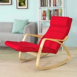 SoBuy Armchair Rocking Nursing Chair Recliner Adjustable Footrest & Removable Cushion Monther's Choice,FST16-R -SOBUY Shop 7900973 3