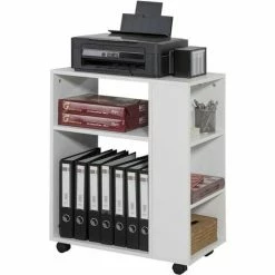 SoBuy Office Storage 3 Tiers Storage Bookcase Side Table,FBT68-W