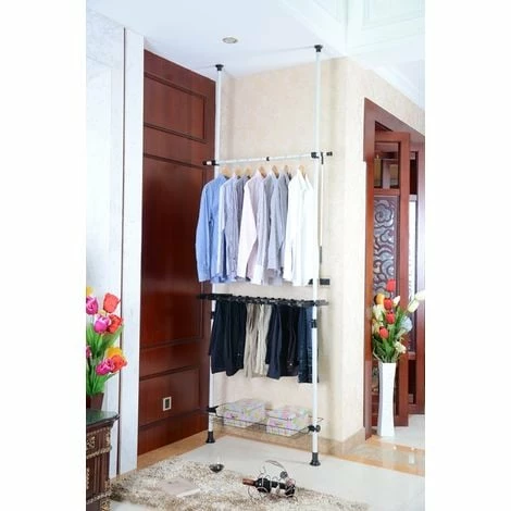 SoBuy Telescopic Wardrobe Organiser Shelving,FRG35 SoBuy Telescopic Wardrobe Organiser Shelving,FRG35 -SOBUY Shop 8348641 1