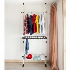 SoBuy Telescopic Wardrobe Organiser Shelving,FRG35 2 SoBuy Telescopic Wardrobe Organiser Shelving,FRG35 -SOBUY Shop 8348641 3