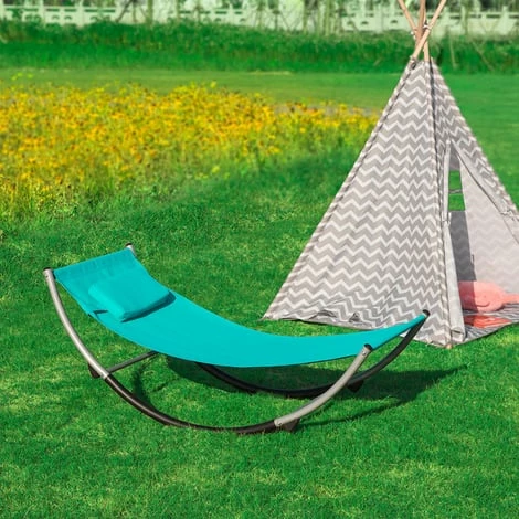 SoBuy Outdoor Children Kids Rocking Hammock Sun Longer Blue,KMB04-B 1 SoBuy Outdoor Children Kids Rocking Hammock Sun Longer Blue,KMB04-B