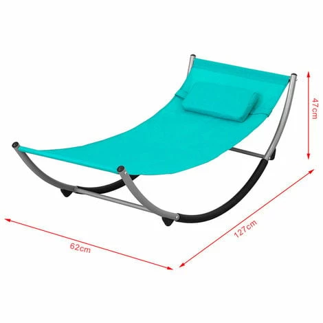 SoBuy Outdoor Children Kids Rocking Hammock Sun Longer Blue,KMB04-B 2 SoBuy Outdoor Children Kids Rocking Hammock Sun Longer Blue,KMB04-B - Image 2