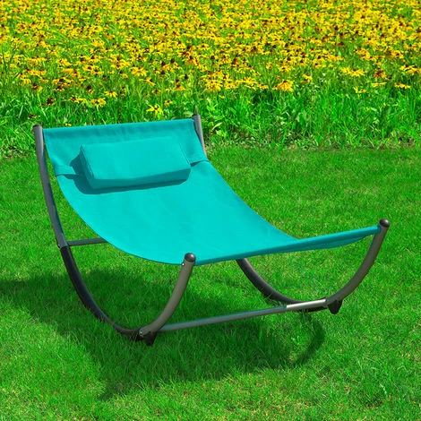 SoBuy Outdoor Children Kids Rocking Hammock Sun Longer Blue,KMB04-B 3 SoBuy Outdoor Children Kids Rocking Hammock Sun Longer Blue,KMB04-B - Image 3