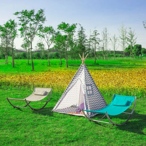 SoBuy Outdoor Children Kids Rocking Hammock Sun Longer Blue,KMB04-B 5 SoBuy Outdoor Children Kids Rocking Hammock Sun Longer Blue,KMB04-B - Image 5