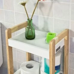 SoBuy 3 Tiers Bathroom Shelf Storage Display Shelf Rack Organizer Shelving Unit FRG226-WN -SOBUY Shop 9298286 5