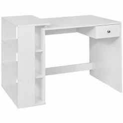 SoBuy Home Office Desk, Computer Desk PC Desk, White FWT35-W