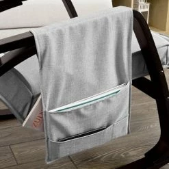 SoBuy Relax Rocking Chair Lounge Chair With Adjustable Footrest And Removable Side Bag FST20-HG -SOBUY Shop 9298288 5